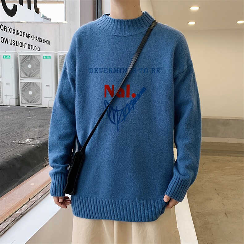 ！2023秋冬新款男士半高领毛衣百搭潮流长袖针织衫M608P45,男装针织衫/毛衣,电商B220