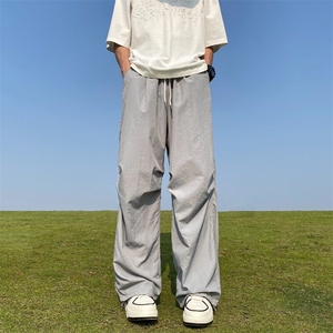 美式复古纯色伞兵工装裤宽松速干阔腿裤休闲冲锋裤男女同款 KZ288，男装休闲裤，星座1116A-1（原606A）