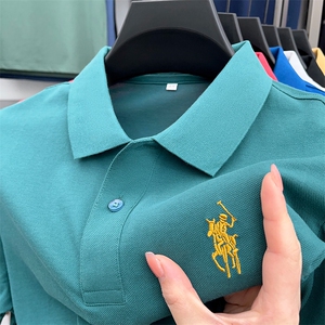 男士纯棉短袖T恤保罗polo衫2023夏季新款中年休闲男装翻领体恤衫
