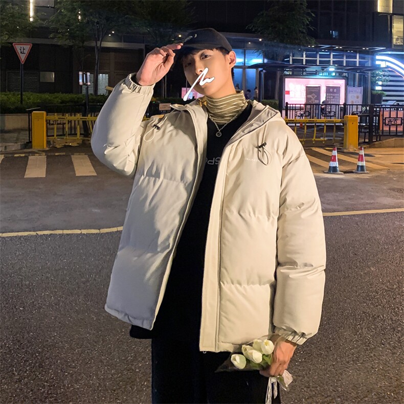 情侣连帽棉衣男宽松男士棉袄字母印花棉服冬季潮A266-WT09-P65,男装棉衣,电商A266