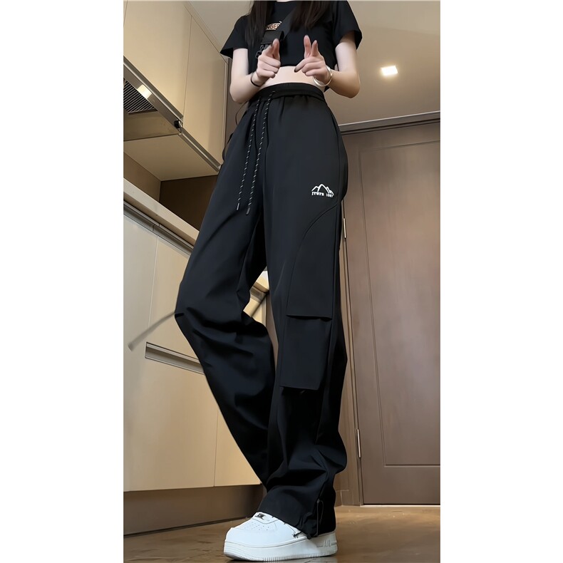 抖音品质春季新款潮流百搭褶皱宽松冲锋裤B315-K24031-p50控68,男装休闲裤,电商B315