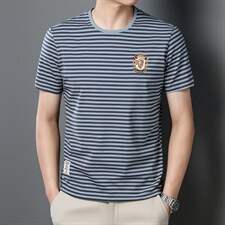 2023新品短袖t恤男士夏季时尚圆领商务休闲保罗衫男装打底衫上衣，男装T恤，电商B212（原钱塘6029）