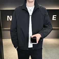秋季2025新款夹克男纯色立领百搭帅气男士外套A313-86515-P108，男装夹克，电商A313