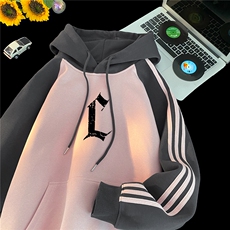高品质！全棉重磅400克三条杠撞色印花连帽卫衣RH1201p63控98，男装卫衣，星座610B-1