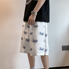 字母短裤男夏季外穿ins潮流美式高街嘻哈裤子宽松五分裤DK822-P22，男装休闲裤，星座1008