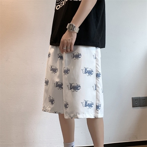 字母短裤男夏季外穿ins潮流美式高街嘻哈裤子宽松五分裤DK822-P22图片
