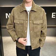 新款外套男鹿皮绒男装夹克时尚休闲百搭衣服C317-JK9519-P145，男装夹克，电商C317