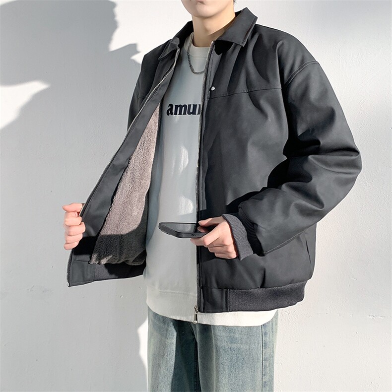 冬季数据新款内里摇粒绒皮棉衣美式翻领防风保暖棉服MF1059P85,男装皮衣,电商A128