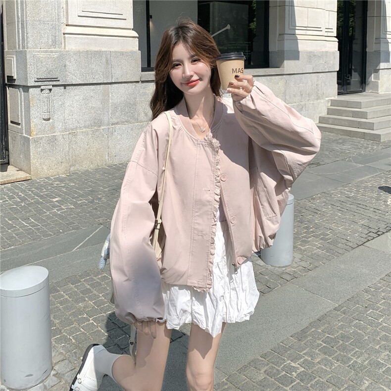 短外套女新款设计感减龄休闲棒球服上衣,女装短外套,2C012