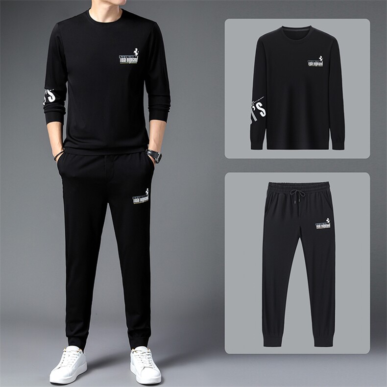 CAG103钱塘2020-2春秋薄款休闲时尚中青年男士套装主推款P97，男装休闲套装，钱塘207-2