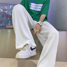 夏季新款男纯色直筒阔腿休闲裤薄潮流运动裤D201-DM155-P40，女装休闲裤，电商D321-1