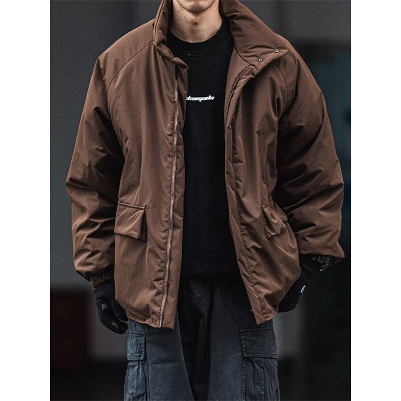 时尚原宿日系简约慵懒牛津防水加厚2200C棉服文艺ins气质潮流新款，男装棉衣，星座506A