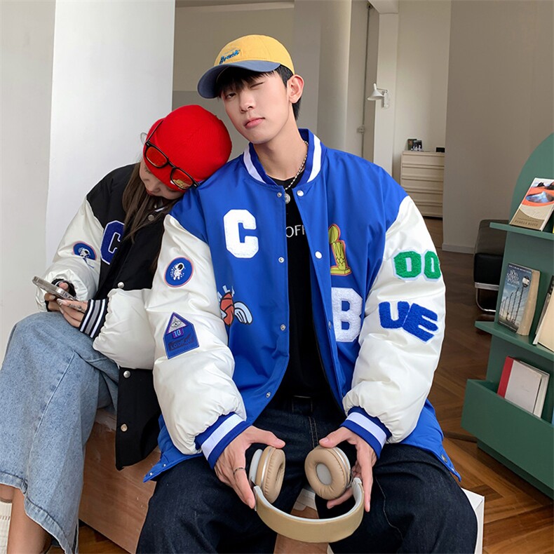 202开衫情侣棒球服夹克棉衣男棉服女棉袄外套3331-P80控118,男装夹克,星座207