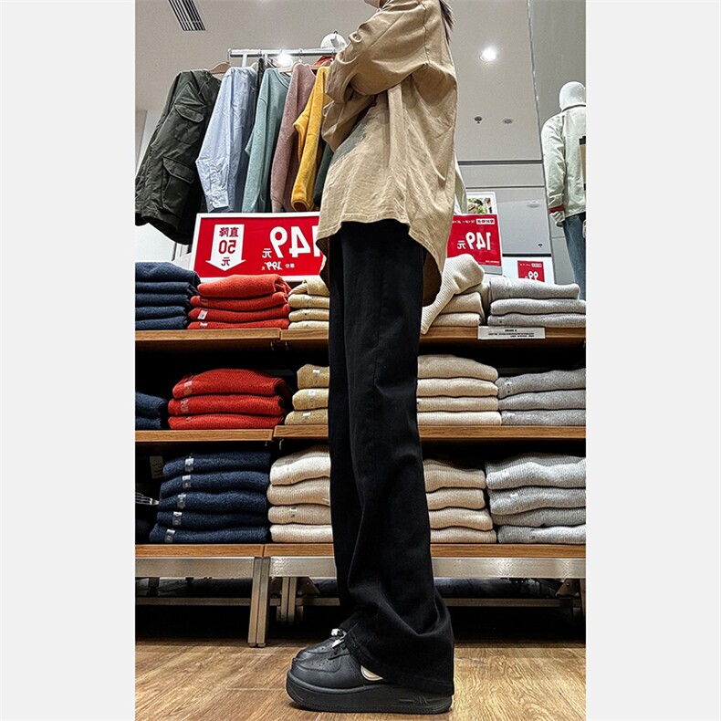 2024春款修身微喇复古弹力牛仔裤715-6-BK01P50,男装牛仔裤,星座715-6
