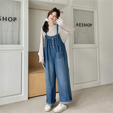 现货新款针织打底衫+牛仔背带裤两件套2C056-7206-P175控288，女装套装/套裙，2C056