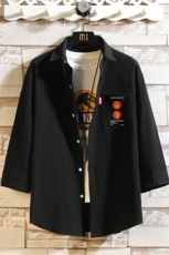 QC58093-P45亚七分袖衬衫男大码五分袖衬衣男短袖，男装衬衫，电商A040A
