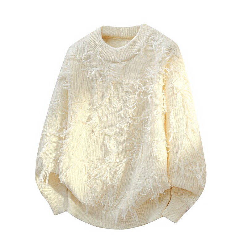 84617-P50秋季时尚圆领毛衣外套针织衫打底衫港风宽松打底衫，男装T恤，电商D310B