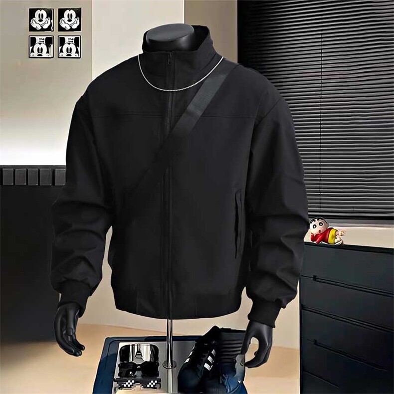 特批35数据短款飞行夹克教练服双开拉链防水显高夹克外套JK2528,男装夹克,电商A128