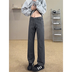 美式水洗vibe牛仔裤男春秋季潮牌修身显瘦cleanfit阔腿直筒长裤子，男装牛仔裤，电商B221