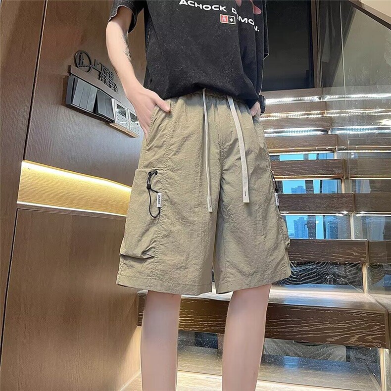 V044-P35夏季薄款冰丝短裤大口袋休闲裤,男装牛仔裤,星座911-1
