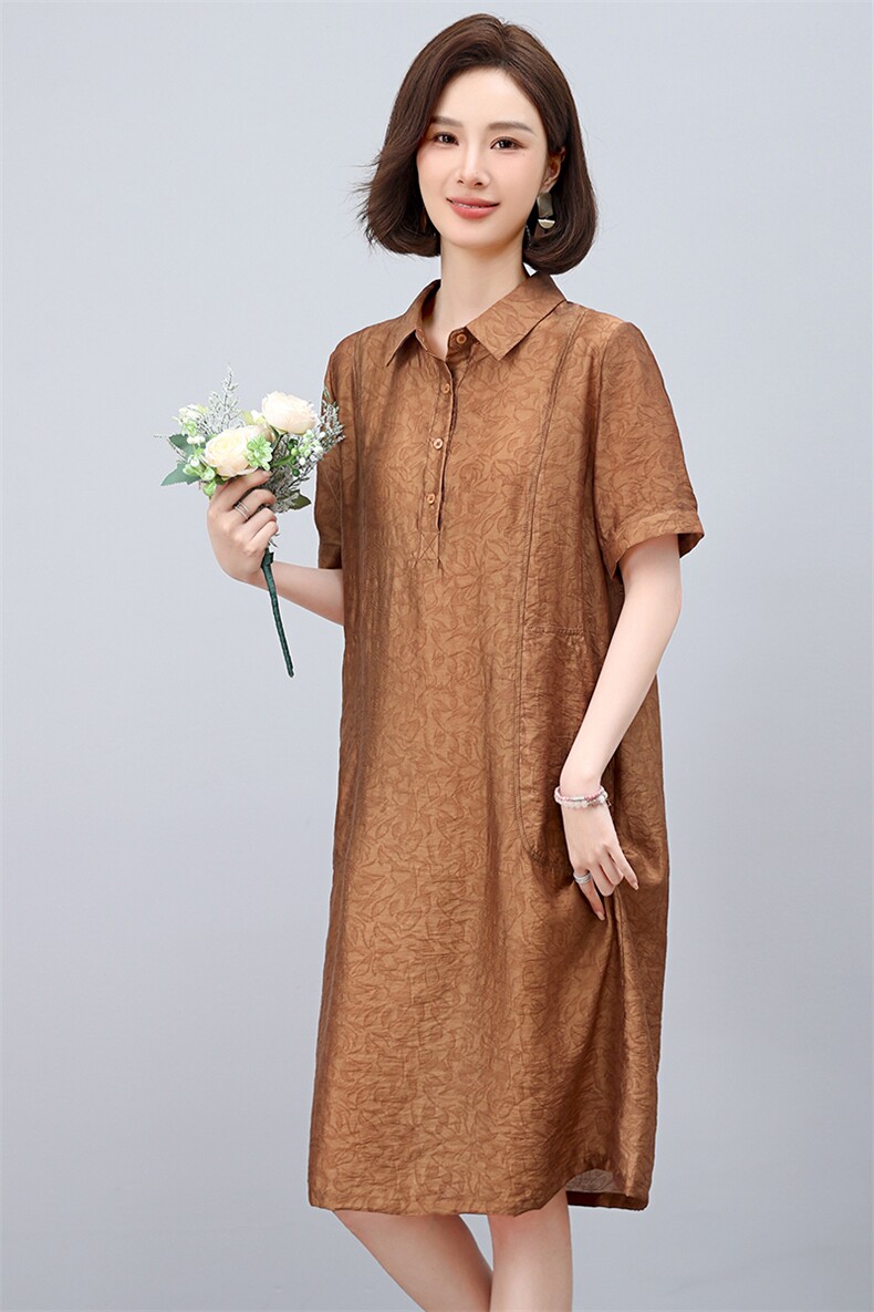2025年夏季新款天丝休闲文艺连衣裙,女装连衣裙,悦见她