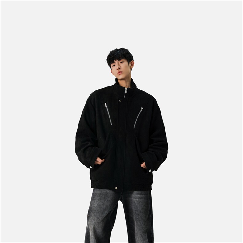 现货2025秋款麂皮绒夹克外套男潮牌痞帅上衣JK8087-P85控128,男装夹克,星座1209-2