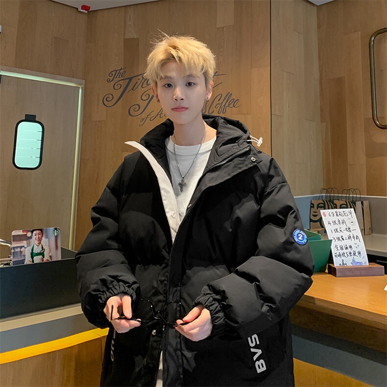 冬季宽松/连帽休闲外套潮加厚棉衣XZ102B-1M2305-P125,男装棉衣,星座102B-1