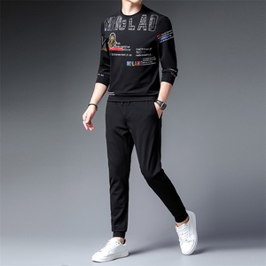 CA92309钱塘2020-2秋冬新款厚款加绒时尚休闲中青年男士套装P160图片