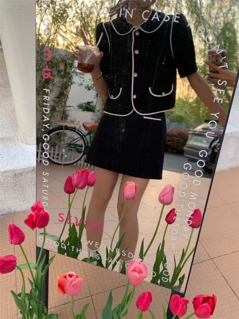 夏季新款明线小香套装，女装职业装，F/TU