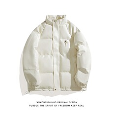 pu皮棉服男冬季新款立领面包服潮牌加厚棉衣棉袄夹克外套，男装夹克，星座1013-1