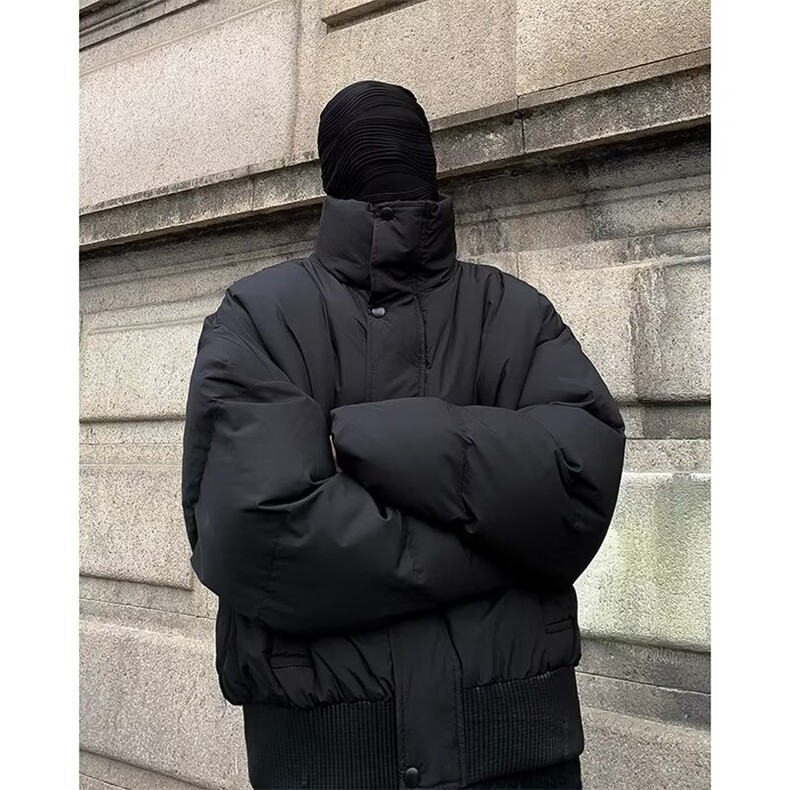 棉服冬季潮牌短款棉衣外套设计感小众加厚宽松立领面包服棉袄,男装棉衣,星座716-2