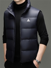 2025新款冬季男士立领短款90%白鸭绒羽绒服马甲加厚羽绒服外套，男装羽绒服，钱塘723