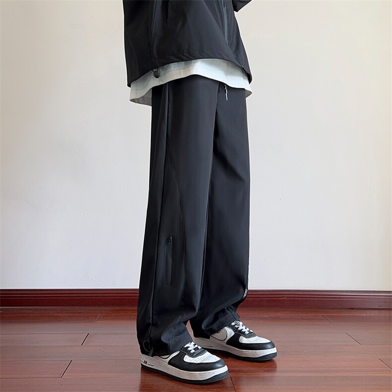 秋季冲锋裤男防水男士休闲裤男宽松束脚直筒长裤A266-KZ8022-P28图片