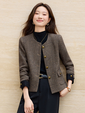 现货2025秋装新款时尚简约百搭气质上衣外套女，女装短外套，时尚风爆
