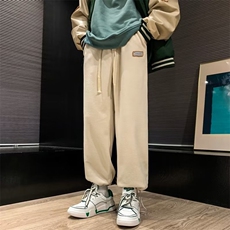 毛绒裤男韩版潮流2023冬季新款ins宽松百搭帅气束脚裤K2834-P39，男装休闲裤，星座412
