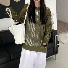760-P35禁欲系镂空针织衫男气质宽松长袖防晒衣慵懒风透视装卫衣，男装防晒衣，电商B323A