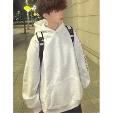 [004]连帽卫衣男鬼脸字母宽松潮帽衫情侣款潮A079-HK10-P38，男装卫衣，电商A079
