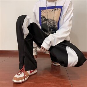 男秋季新款港风休闲裤X221P35图片
