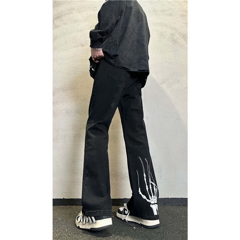k1103-p50-控68S-5XL微喇微弹大码现货牛仔裤印花,男装牛仔裤,星座116
