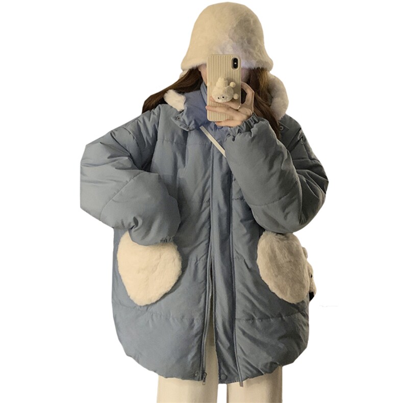 爱心棉服少女冬装2025新款初高中生可爱棉袄保暖棉衣加厚C531-110,男装棉衣,星座911-2(原星座613-2）