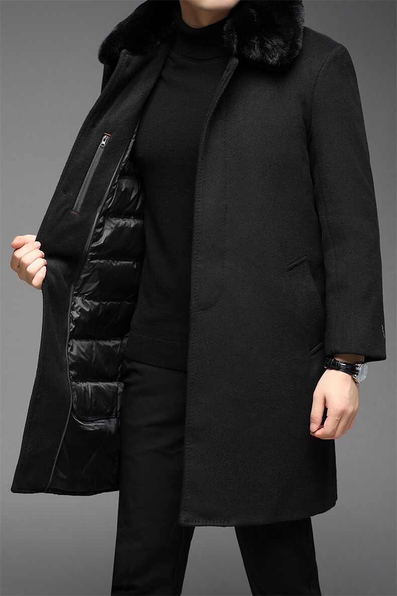 CK8026钱塘2020-2中年男士冬季厚款毛领时尚休闲羽绒服外套P250,男装毛呢大衣,钱塘207-2