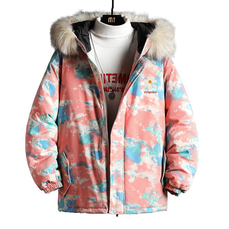 MC49059-P135日系潮衣男大码派克服男工装服外套袄网格,男装棉衣,电商A040A
