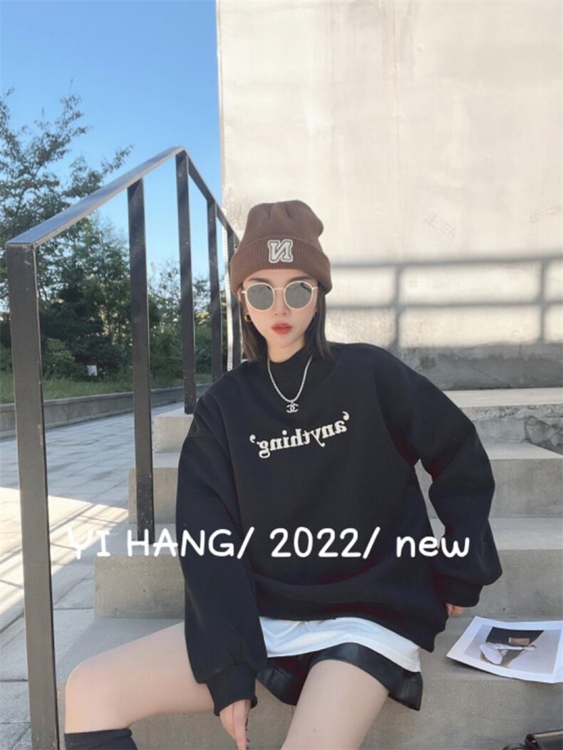 刺绣银狐绒卫衣无敌爆，女装卫衣/绒衫，一杭