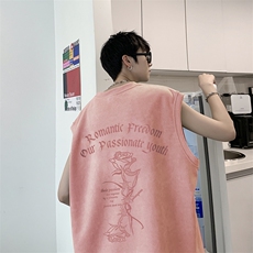 量大优可提供视频2024夏季美式麂皮绒背心D223A-BP2401-P18，男装背心/马甲，电商019-1