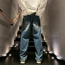 牛仔裤男秋季潮大码休闲裤子高街N2210P43，男装牛仔裤，星座1116-2
