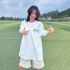 万针全刺绣解构设计260克重磅双纱纯棉高品质美式高街短袖T恤特35，男装T恤，电商A486