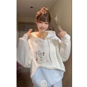 3232# 加绒 原版做工 刺绣【纯棉华棉复合】卫衣女图片