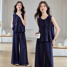 现货3273-P165-K218新款法式宽松上衣配阔腿裤，女装套装/套裙，浙宝210（原浙宝191）