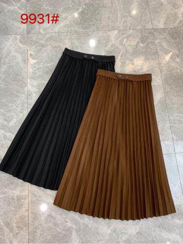 呢料两扣压绉半身裙，女装半身裙，罗兰春天