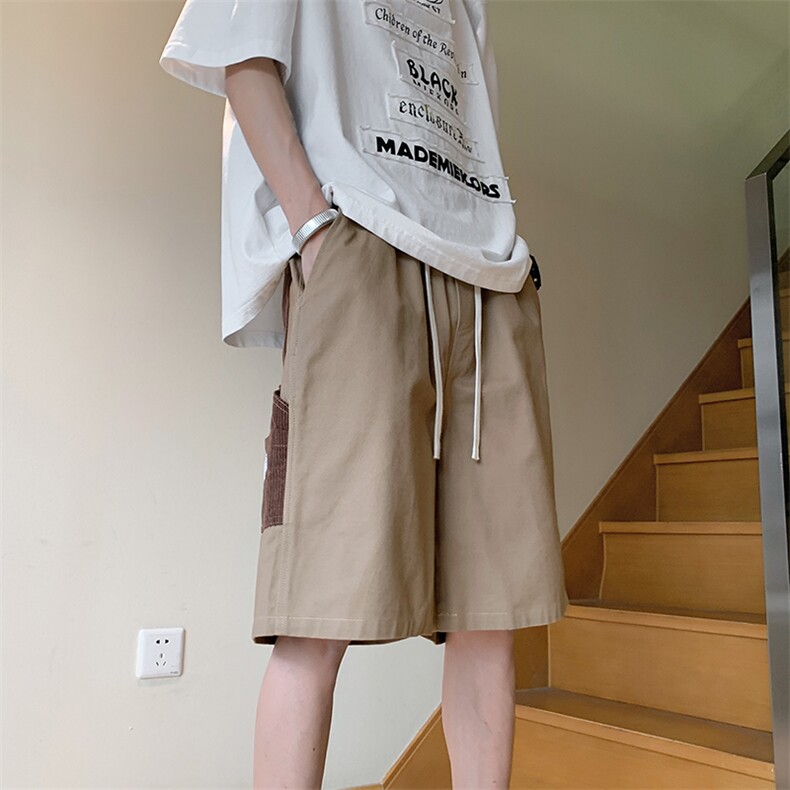 港风抖音品质休闲裤多口袋短裤工装裤A014-DY2158-P40控58,男装休闲裤,电商A014